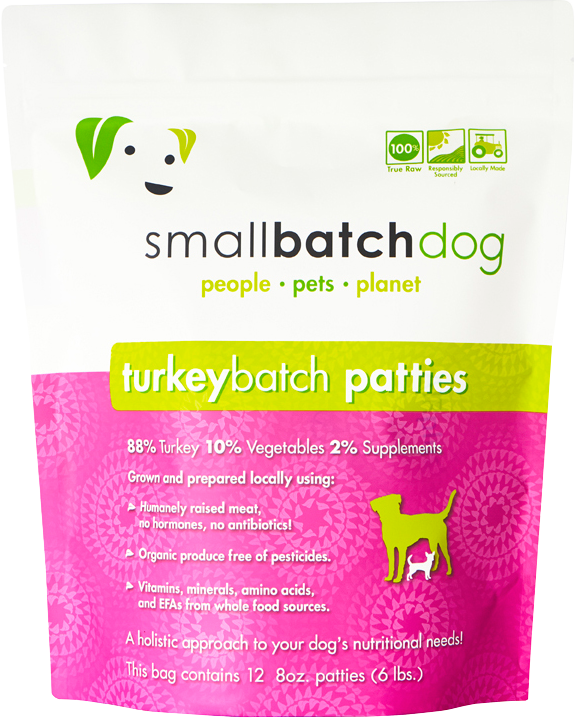 SMALLBATCH DOG PATTIES TURKEY FROZEN 6LB