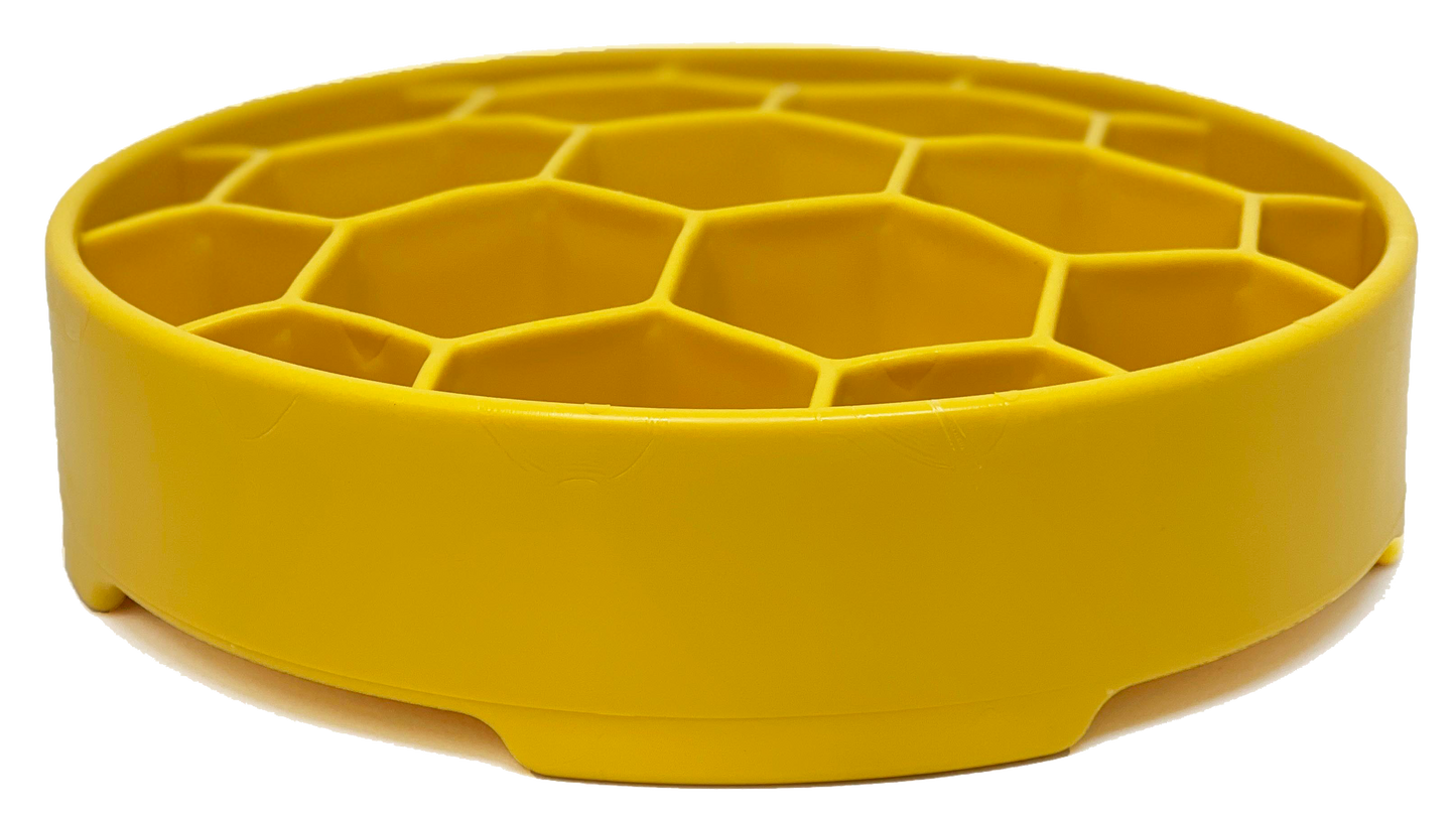Honeycomb Design eBowl Enrichment Slow Feeder Bowl for Dogs: Blue