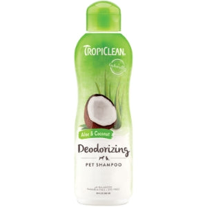 TROPICLEAN DOG & CAT ALOE & COCONUT DEODORIZING SHAMPOO 20OZ