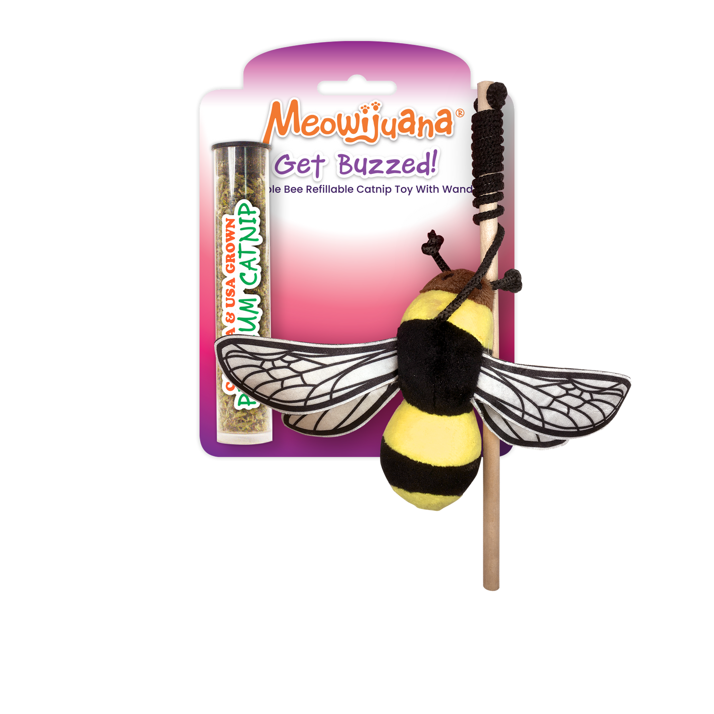 Get Buzzed Refillable Bee Catnip Cat Toy