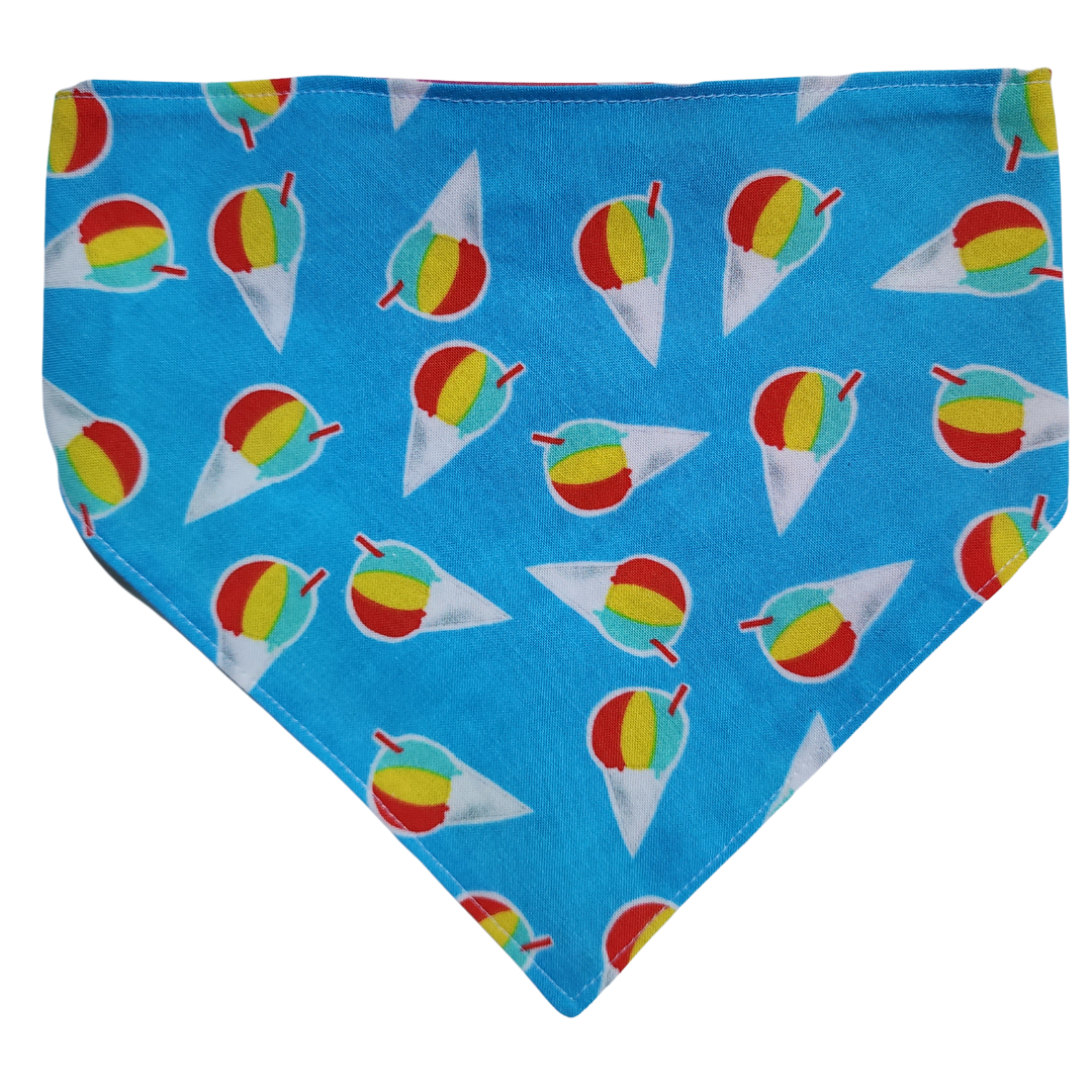 GigiWhy Pet Scrunch Bandana- Shave Ice/Kolohe Rainbow Palaka: X Small