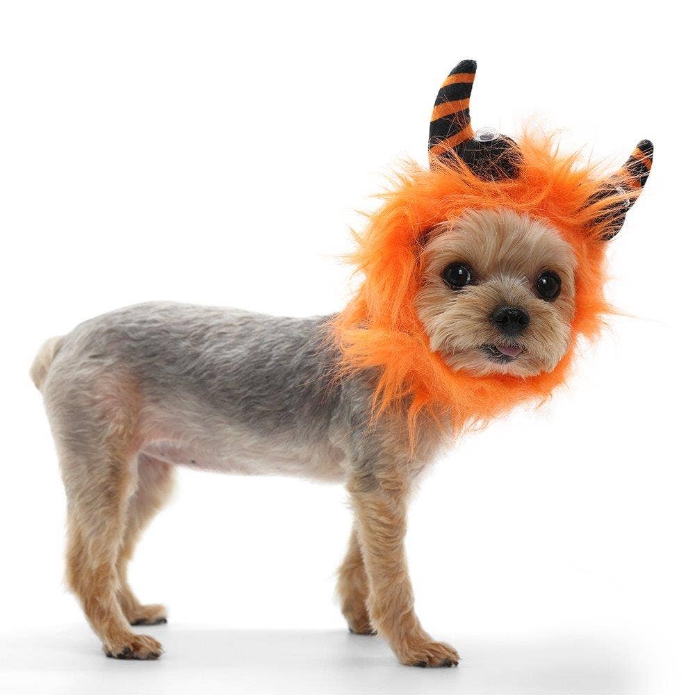 Furry Monster Hat Orange: L