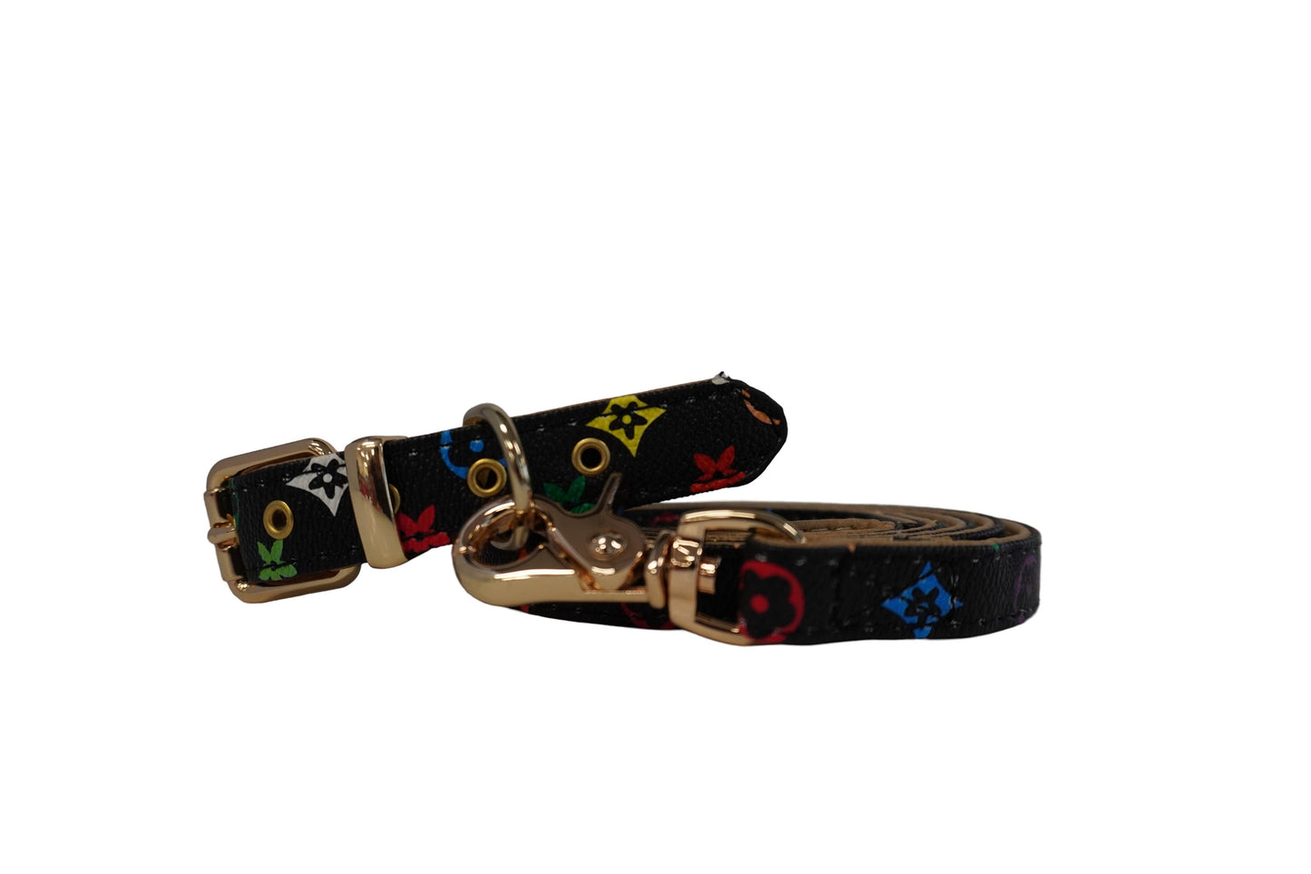 Audrey Black Luxury Collar and Leash Set: Small