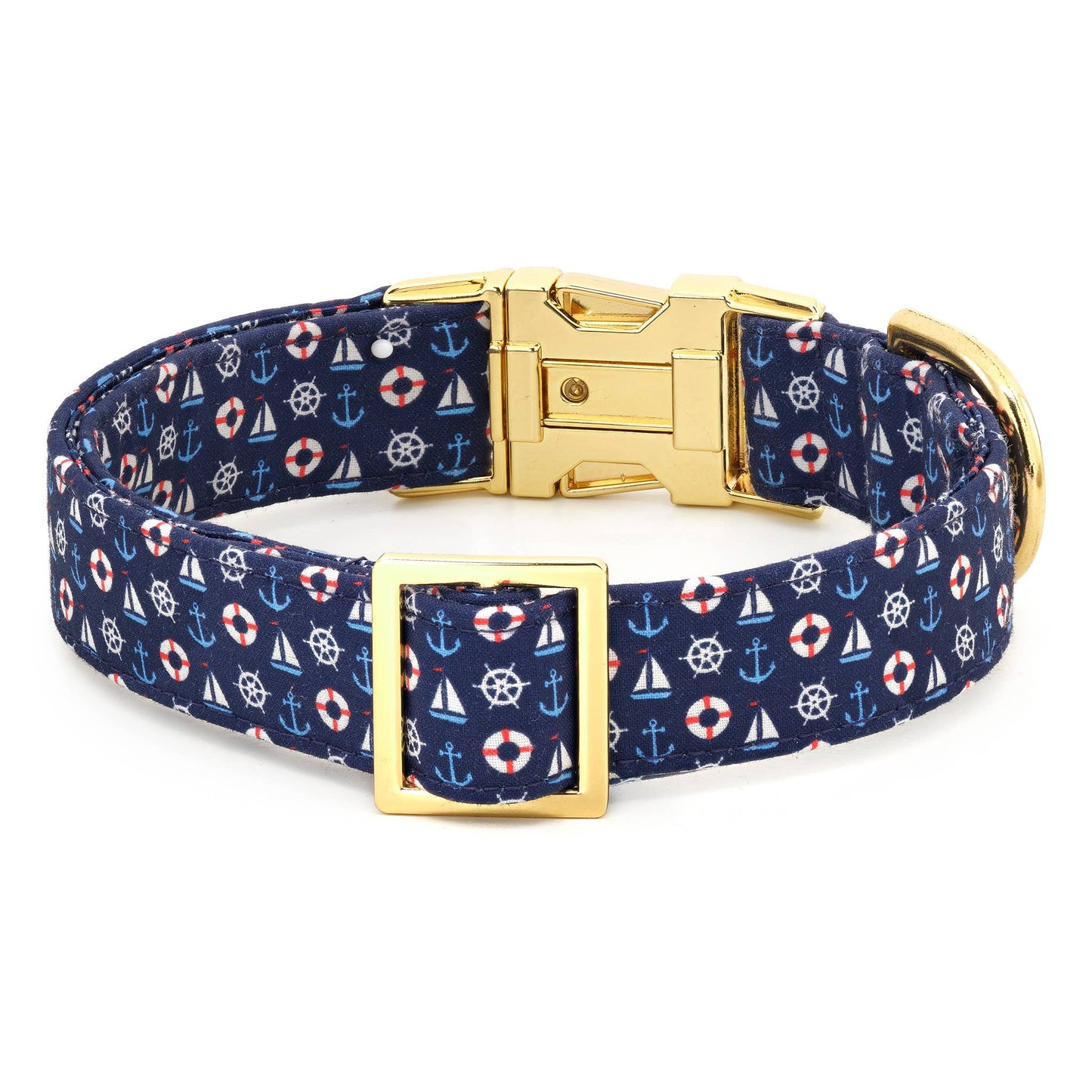 Sail Away Dog Collar: XS/ Gold