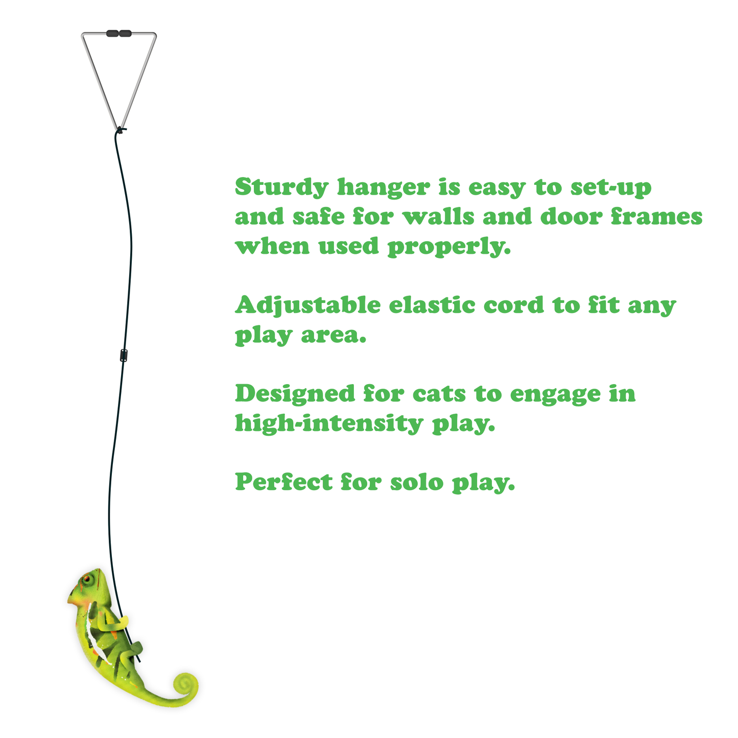 Jump 'n' Jamb - Chameleon - Refillable Catnip Swinging Toy