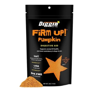 DIGGIN YOUR DOG DOG & CAT FIRM UP! PUMPKIN DIGESTIVE AID 4OZ