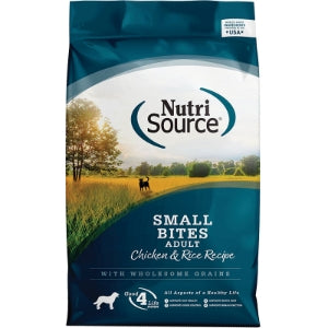NUTRISOURCE DOG SMALL BITES CHICKEN & RICE 12LB