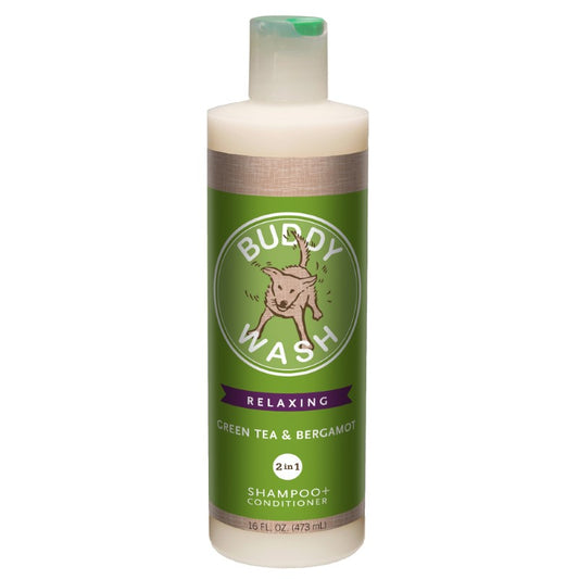Buddy Wash Relaxing Green Tea & Bergamot Shampoo & Conditioner for Dogs, 16-oz
