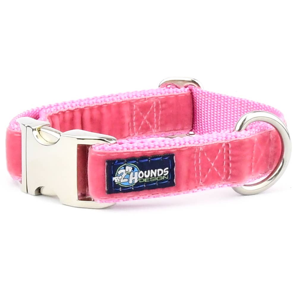 Rose Swiss Velvet Essential Dog Collar: Martingale Collar / Yes! / Large (16 - 20 inches)