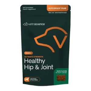 VETRISCIENCE DOG ULTIMATE STRENGTH HEALTHY HIP & JOINT CHEWS DUCK FLAVOR - 60 COUNT
