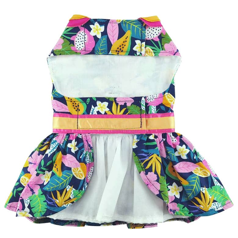 Fiesta Floral Dog Dress with Matching Leash: X-Large