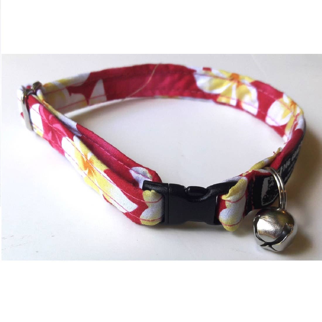 Hawaiian Adjustable Cat Collar with Safety Buckle and Bell: Pele