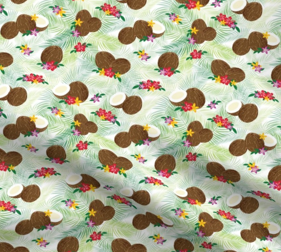 GigiWhy Reversible Pet Scrunch Bandana- Coconuts & Hibiscus: X Small
