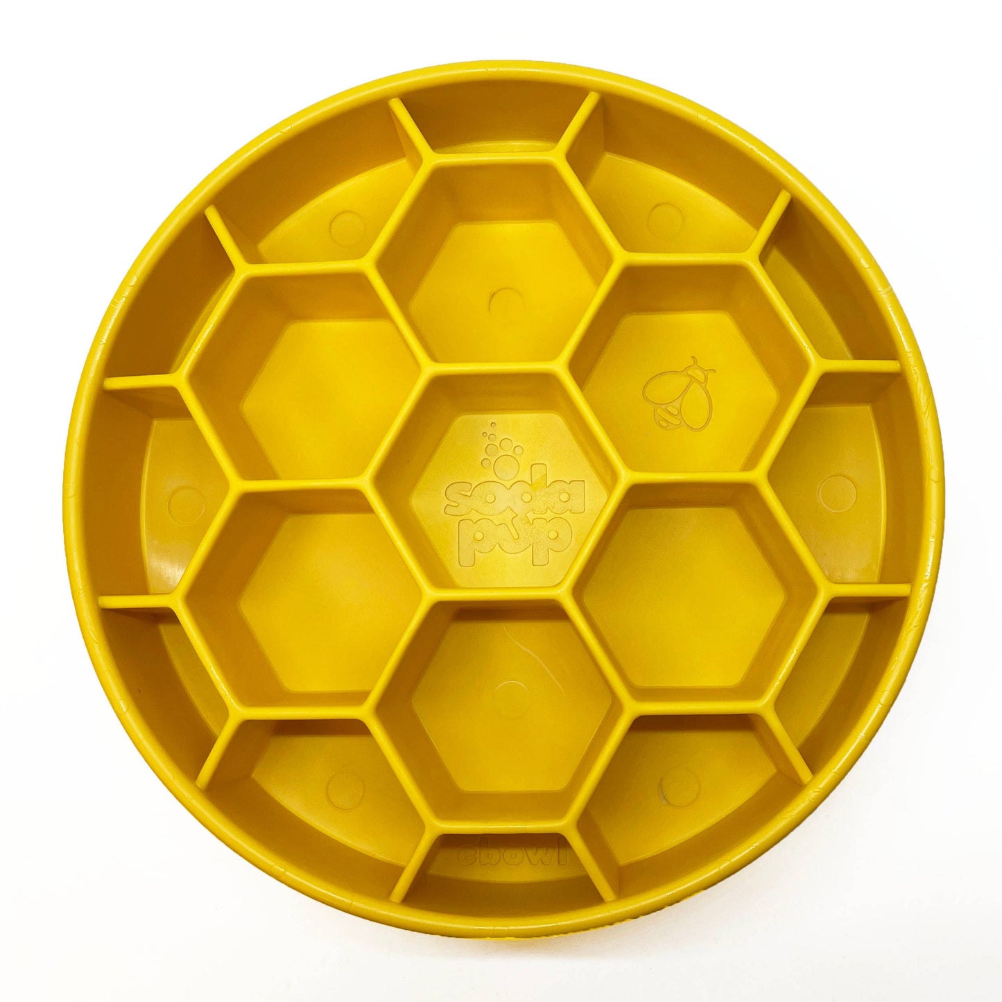 Honeycomb Design eBowl Enrichment Slow Feeder Bowl for Dogs: Blue