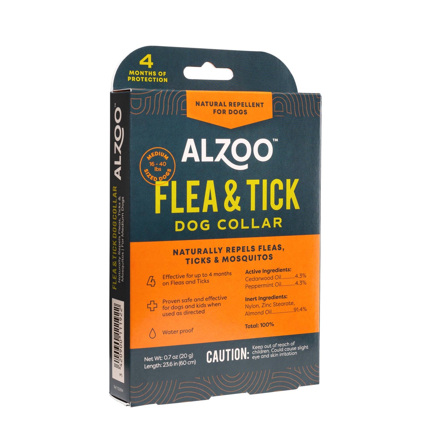 ALZOO Plant-Based Flea & Tick Collar for Dog, Medium