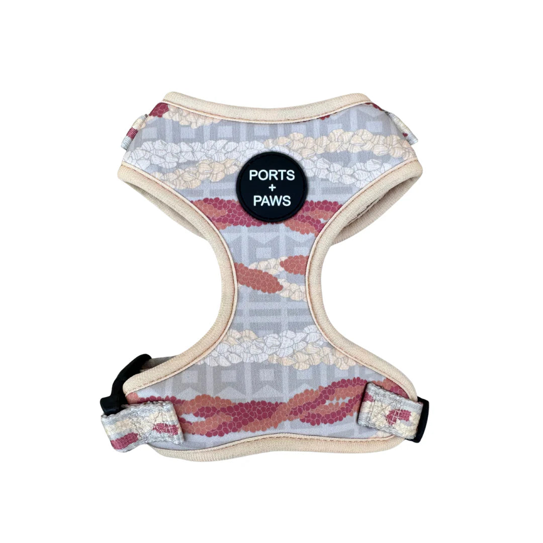 PORTS + PAWS ADJUSTABLE HARNESS - NIʻIHAU PŪPŪ SHELL