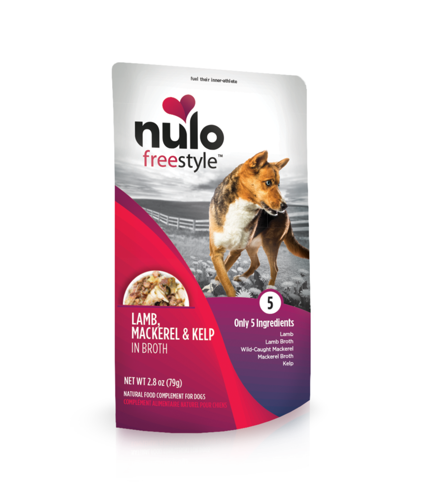 Nulo Dog Freestyle Lamb, Saba/Mackerel & Kelp in Broth Grain-Free Dog Food Topper Pouch, 2.8-oz (Size: 2.8-oz)