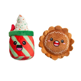 SnugArooz Holiday SnugBuddies (Latte & Treat) Plush Dog Toy 2pk