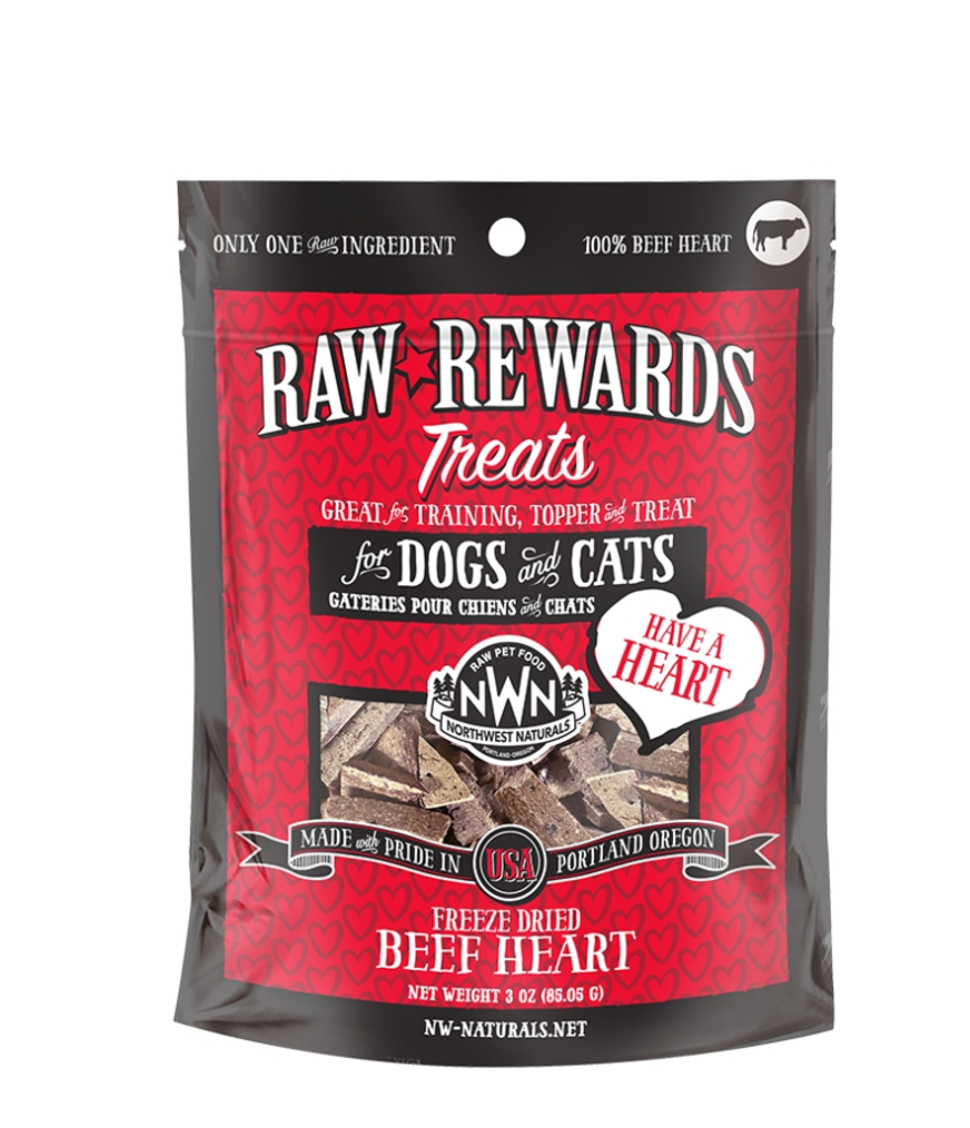Northwest Naturals Dog Cat Freeze Dried Beef Heart Treat 3oz