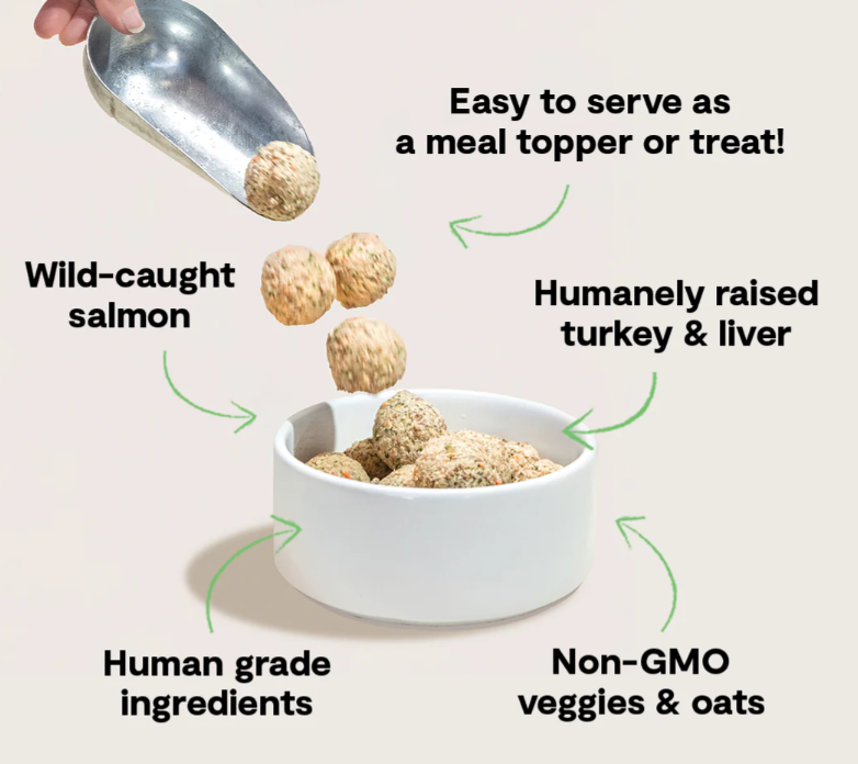 Open Farm Turkey & Salmon Freshly Crafted Meatballs for Dogs - 14 OZ
