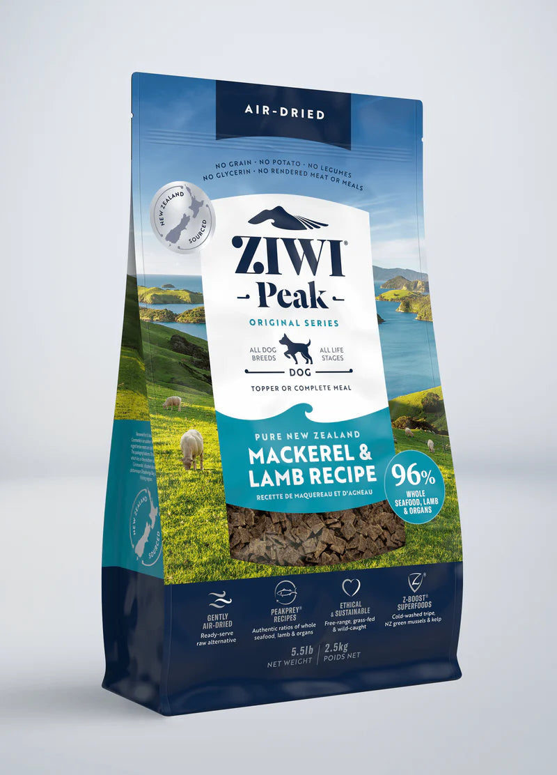 ZIWI DOG AIR DRIED MACKEREL & LAMB 5.5LB