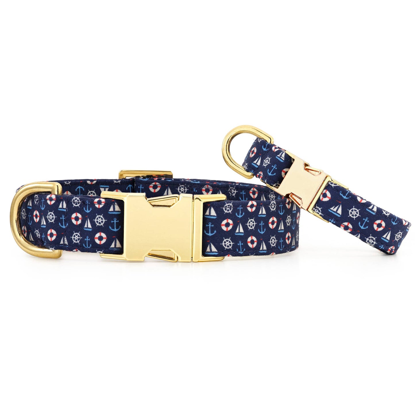 Sail Away Dog Collar: XS/ Gold