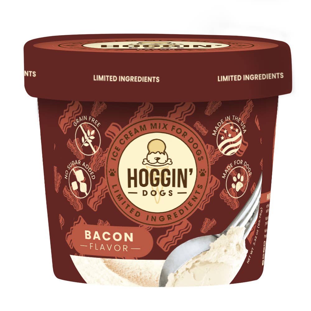 Hoggin' Dogs No Sugar Added Ice Cream Mix for Dogs: Bacon / 4.65 oz