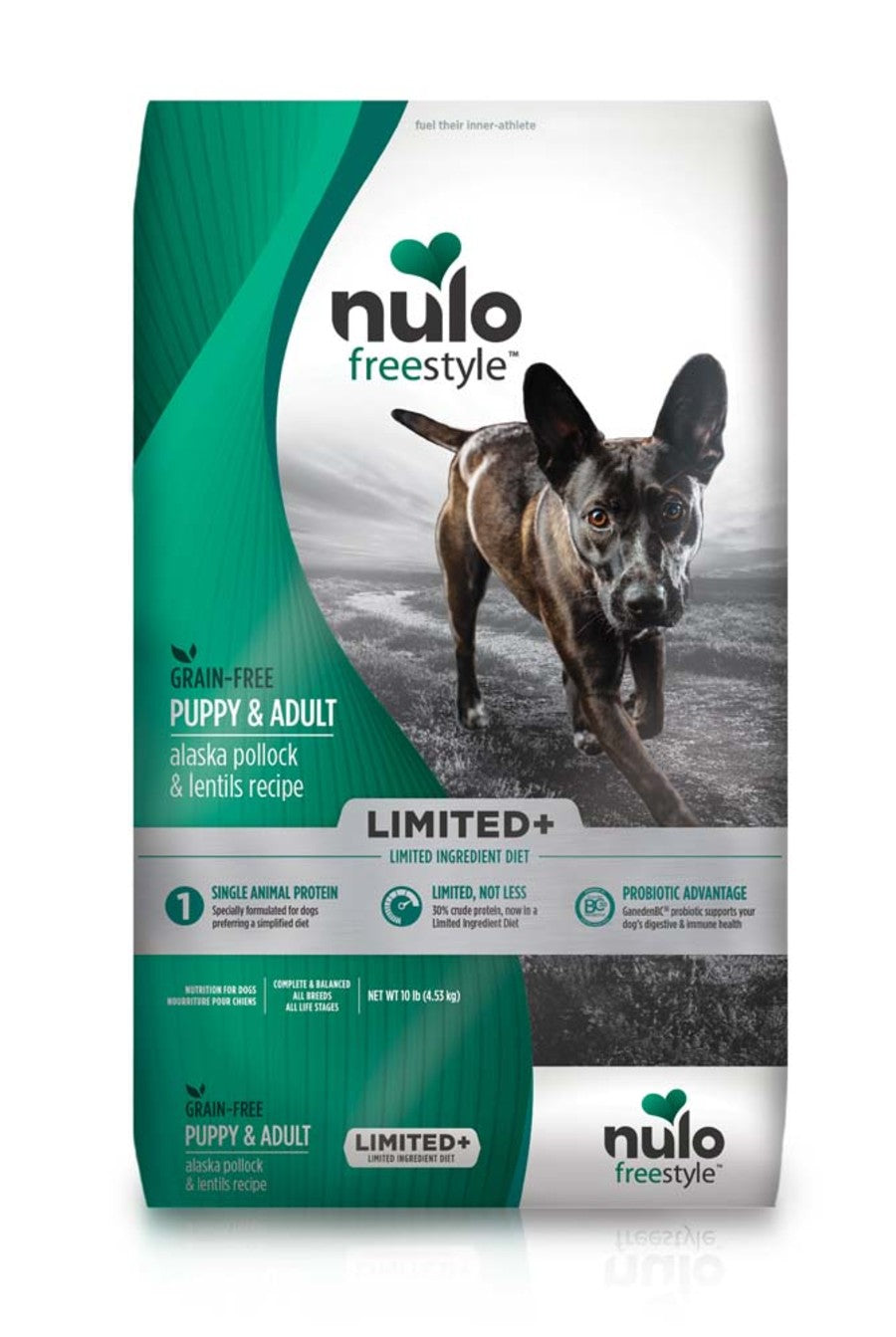 Nulo FreeStyle Limited+ Adult & Puppy Dry Dog Food Pollock & Lentils, 1ea/10 lb