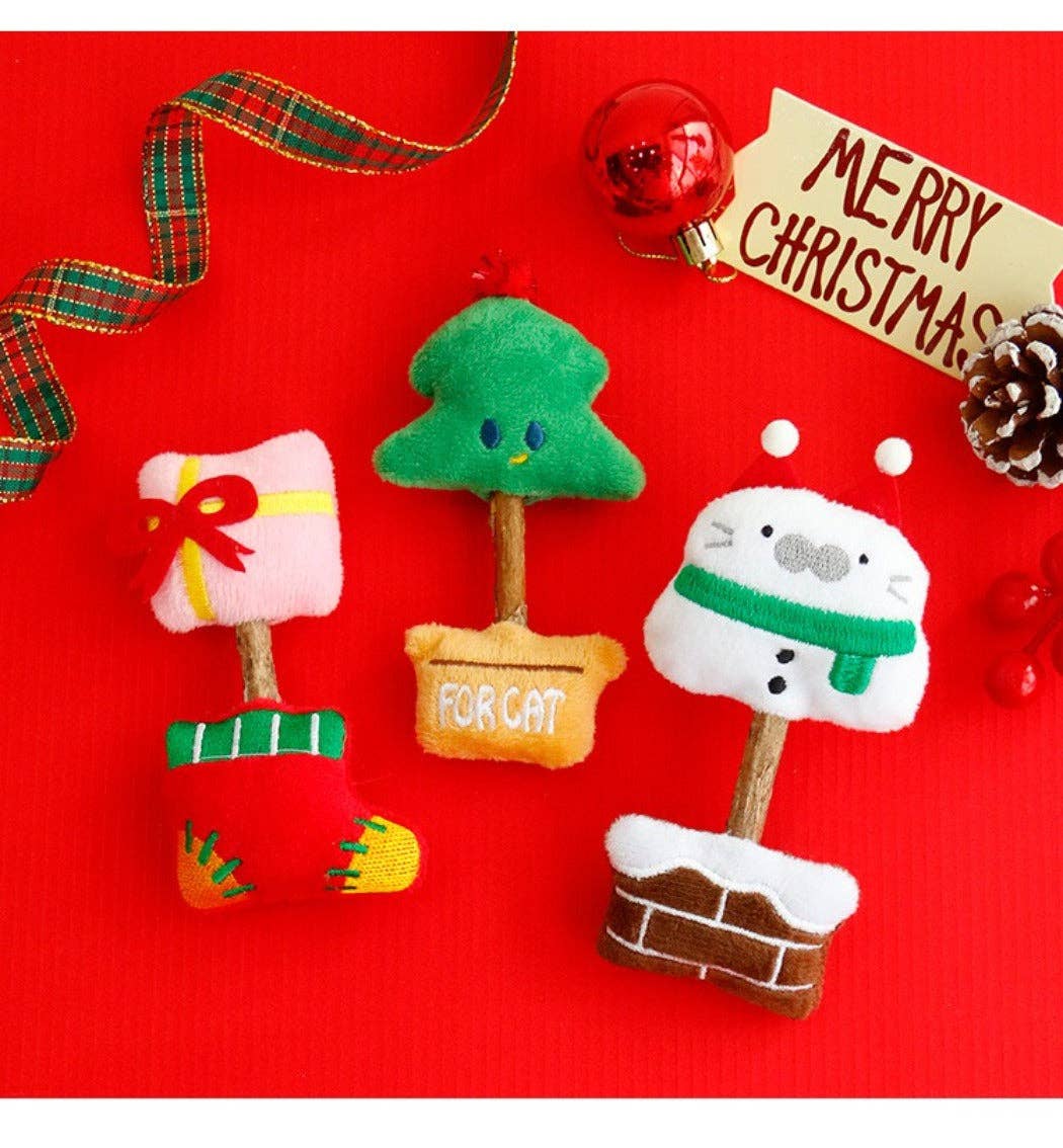 Christmoo – Christmas Silvervine Stick Toy: White