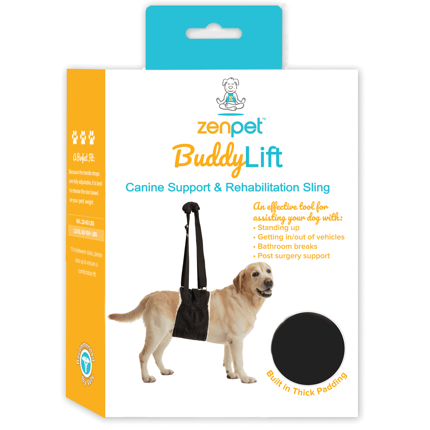 BuddyLift - Canine Support and Rehabilitation Sling: Medium/Large