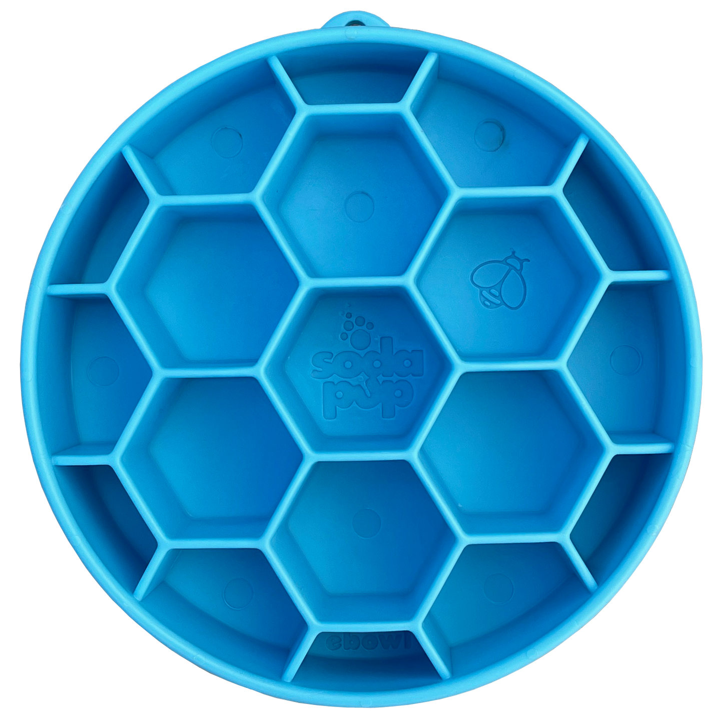 Honeycomb Design eBowl Enrichment Slow Feeder Bowl for Dogs: Blue