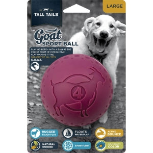 TALL TAILS DOG GOAT BALL PURPLE 4 INCHES