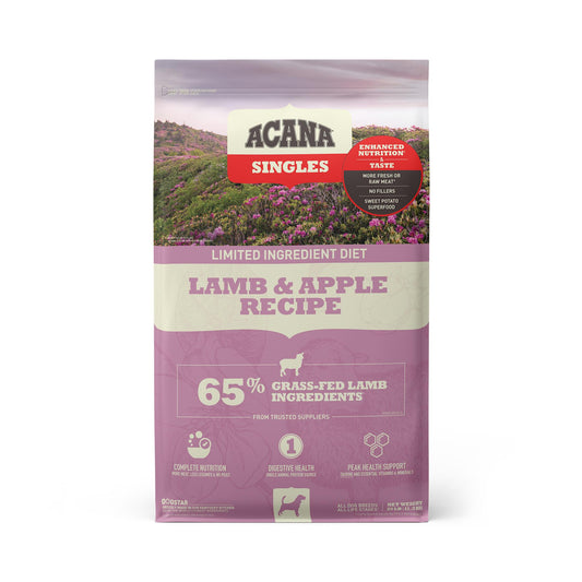 ACANA Singles Limited Ingredient Lamb & Apple Grain-Free Dry Dog Food, 22.5-lb