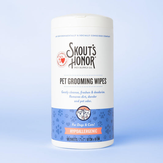 Skout's Honor Pet Grooming Wipes, 80-count