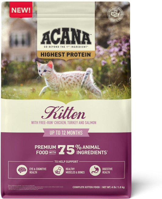 ACANA Highest Protein Kitten Dry Cat Food, 4-lb