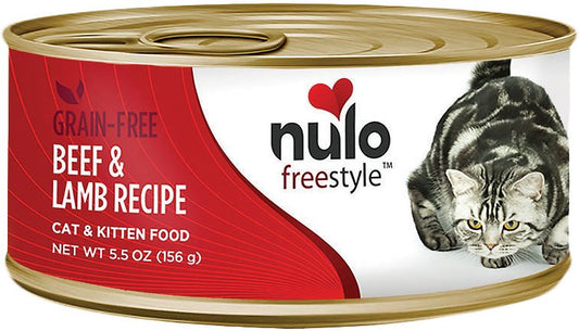 Nulo Cat Freestyle Pate Beef & Lamb Recipe Grain-Free Canned Cat & Kitten Food, 5.5-oz (Size: 5.5-oz)