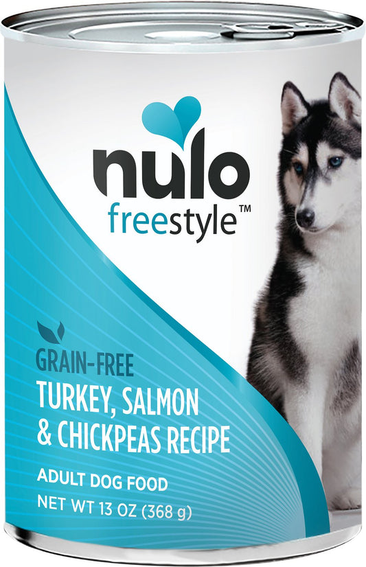 Nulo Dog Freestyle Pate Turkey, Salmon & Chickpeas Recipe Grain-Free Canned Dog Food, 13-oz (Size: 13-oz)