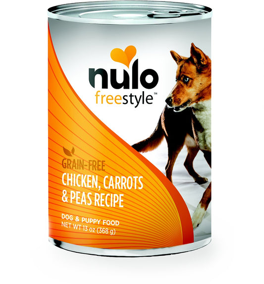 Nulo Dog Freestyle Pate Chicken, Carrots & Peas Recipe Grain-Free Canned Dog Food, 13-oz (Size: 13-oz)