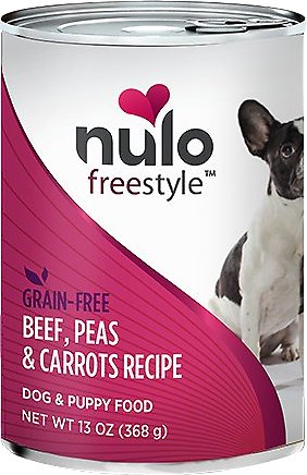 Nulo Dog Freestyle Pate Beef, Peas & Carrot Recipe Grain-Free Canned Dog Food, 13-oz (Size: 13-oz)