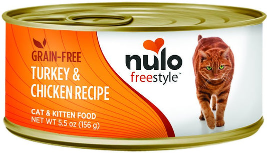 Nulo Cat Freestyle Pate Turkey & Chicken Recipe Grain-Free Canned Cat & Kitten Food, 5.5-oz (Size: 5.5-oz)