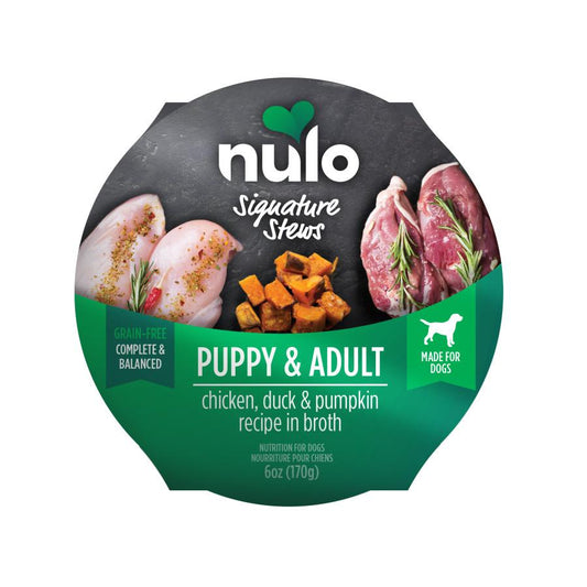 Nulo Signature Stews Chicken, Duck & Pumpkin in Broth Puppy & Adult Wet Dog Food Cup, 6-oz (Size: 6-oz)