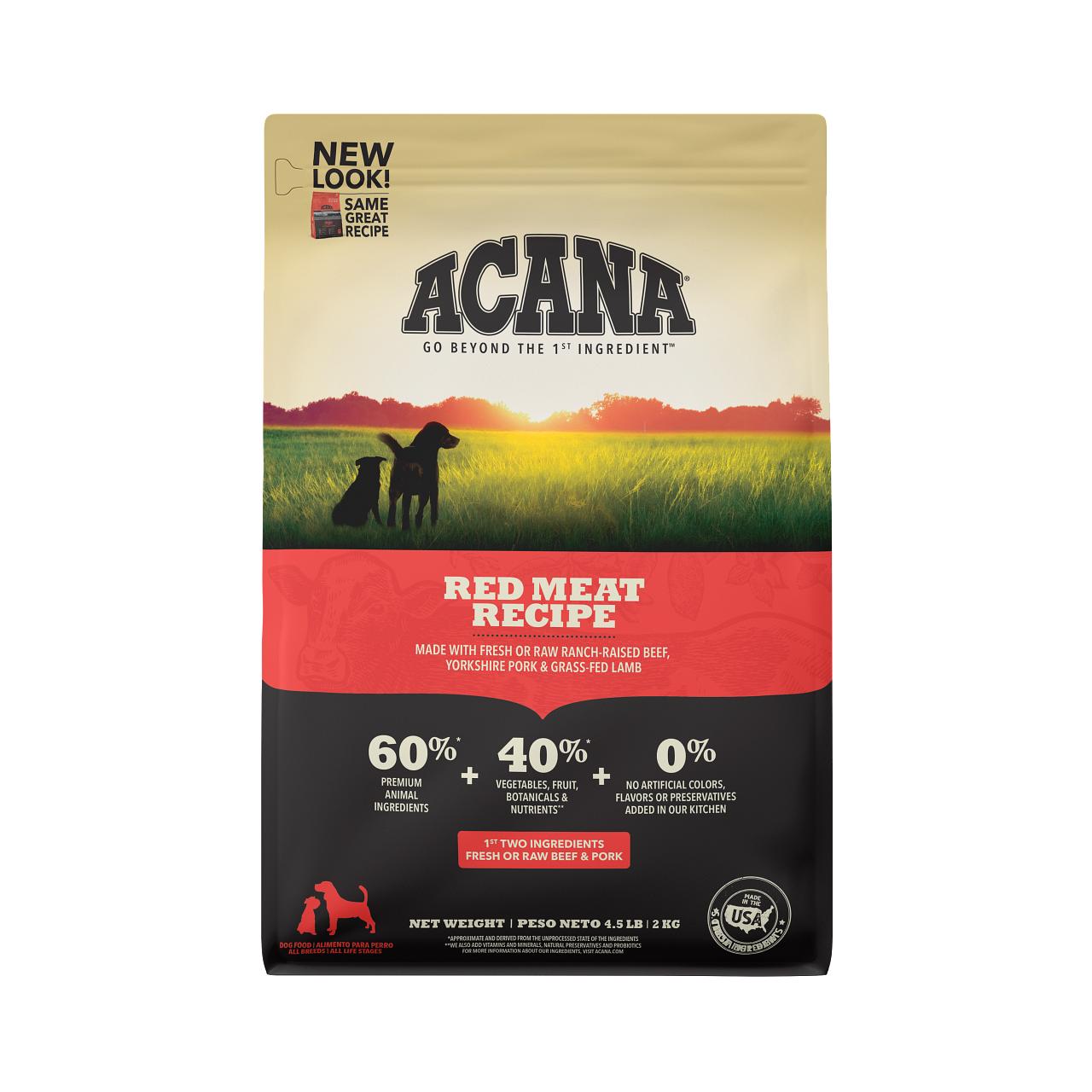 ACANA Red Meat Grain-Free Dry Dog Food, 25-lb