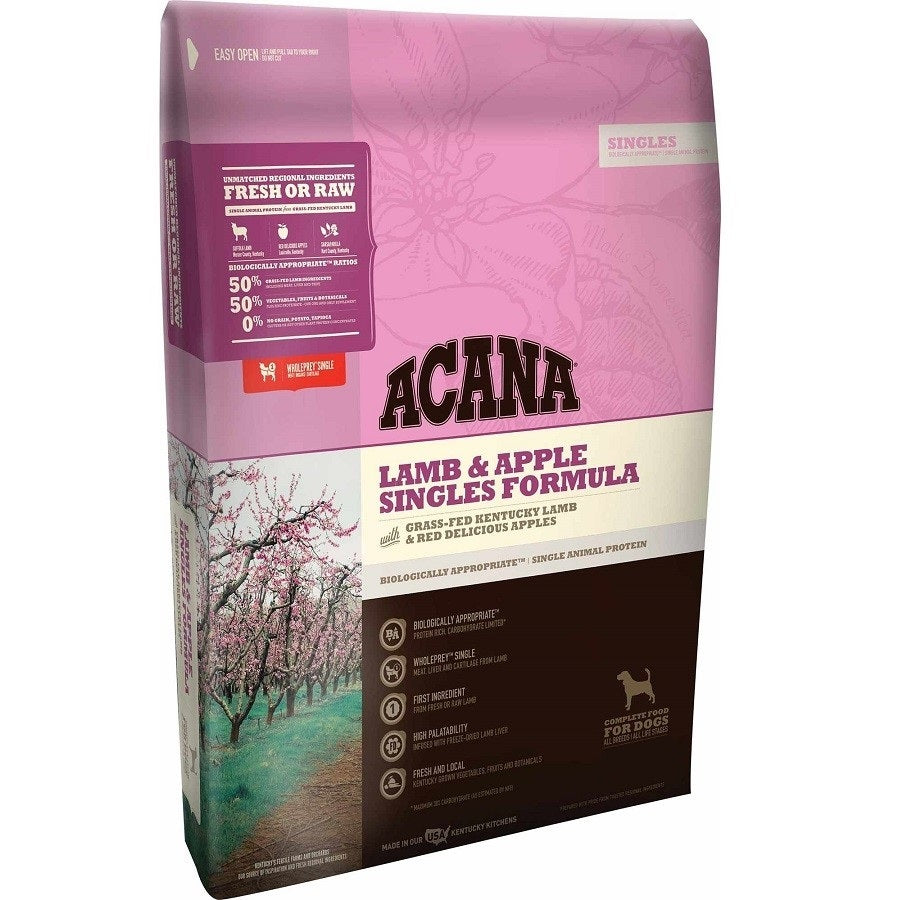 ACANA Singles Limited Ingredient Diet Lamb & Apple Formula Dry Dog Food, 4.5-lb