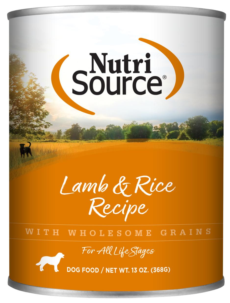 NutriSource Adult Lamb and Rice Canned Dog Food, 12.3-oz (Size: 12.3-oz)