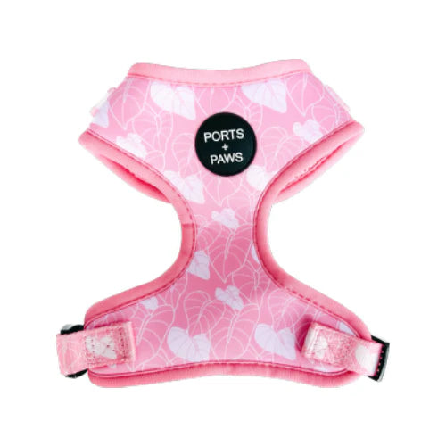 PORTS + PAWS ADJUSTABLE HARNESS - ANTHURIUM PINK