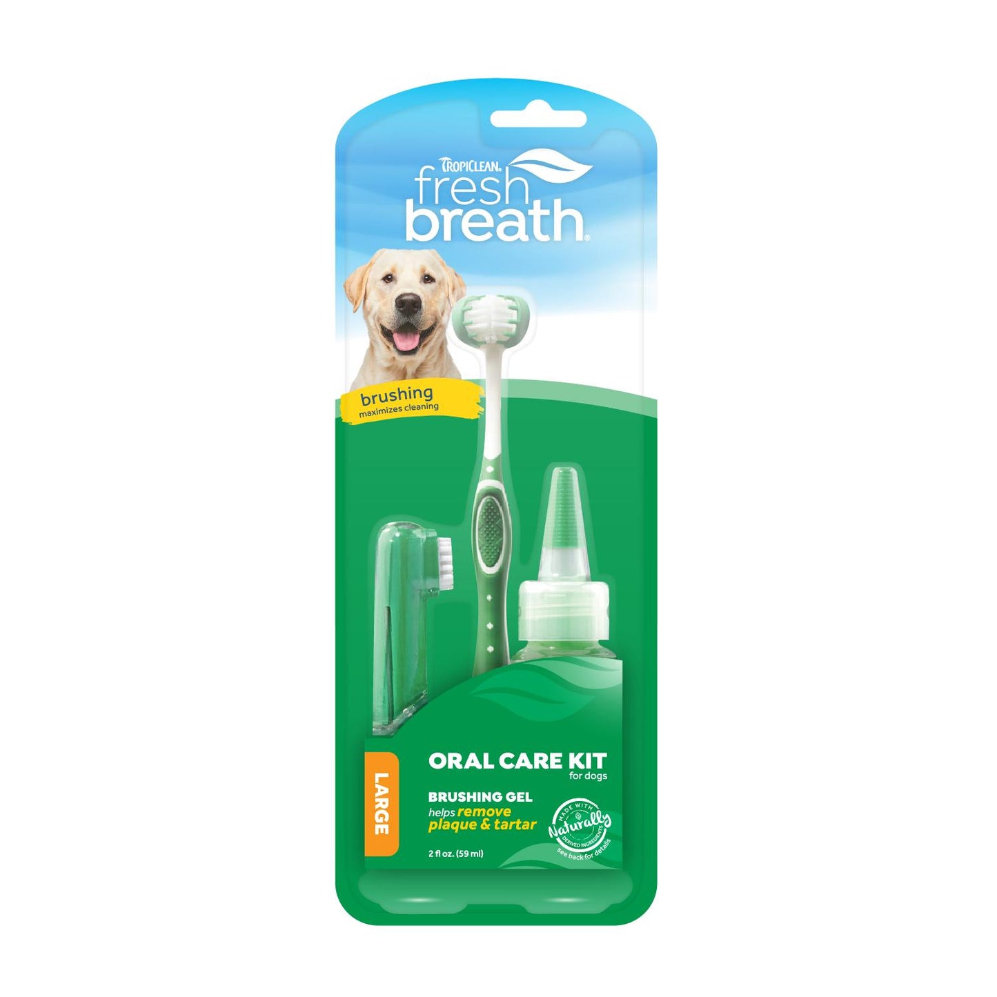 Tropiclean Fresh Breath Oral Care Kit for Dogs, Large
