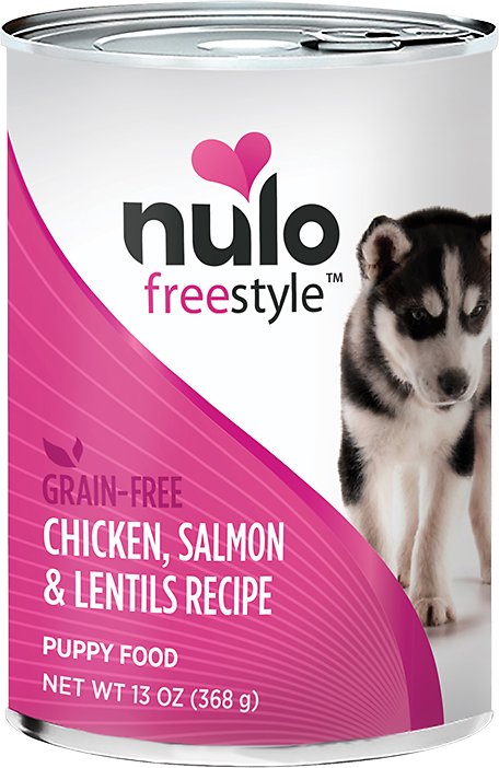 Nulo Dog Freestyle Pate Chicken, Salmon & Lentils Recipe Grain-Free Puppy Canned Dog Food, 13-oz (Size: 13-oz)