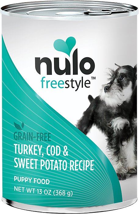 Nulo Dog Freestyle Pate Turkey, Cod & Sweet Potato Recipe Grain-Free Puppy Canned Dog Food, 13-oz (Size: 13-oz)