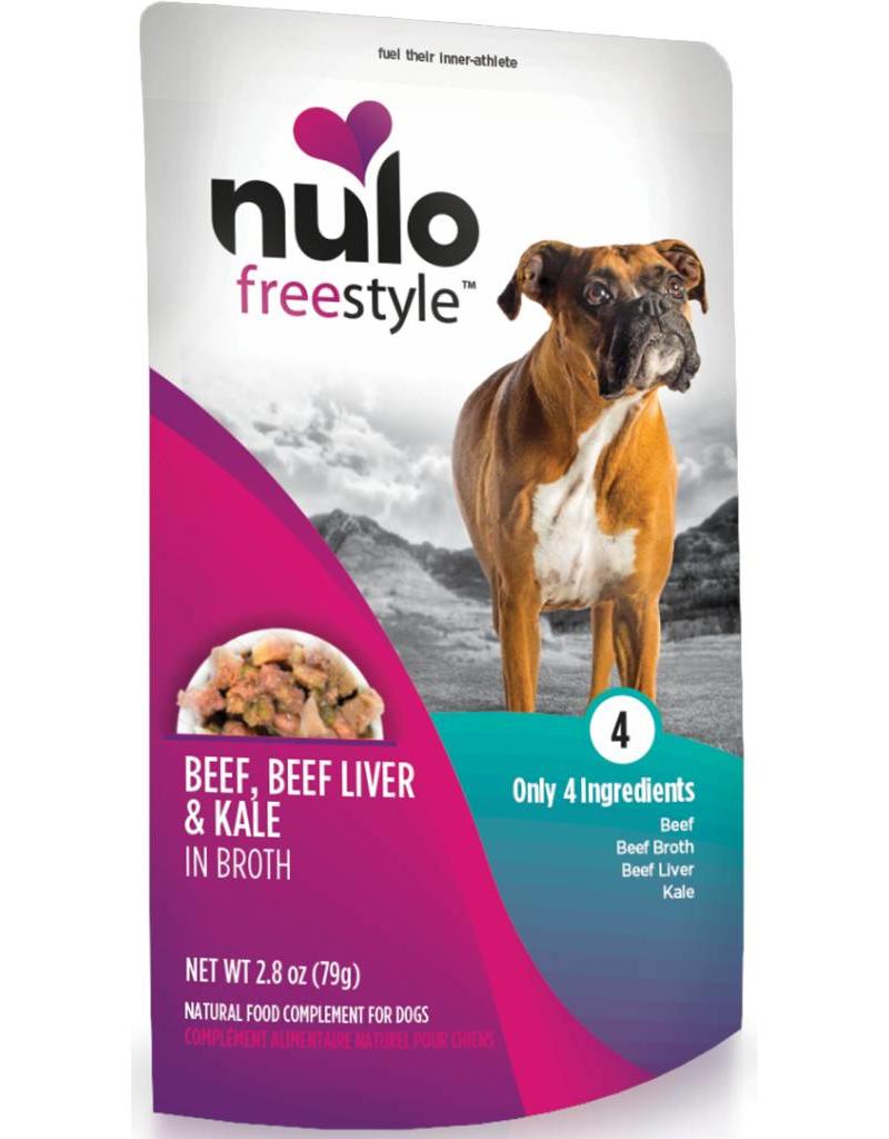 Nulo Dog Freestyle Beef, Beef Liver & Kale in Broth Grain-Free Dog Food Topper Pouch, 2.8-oz (Size: 2.8-oz)