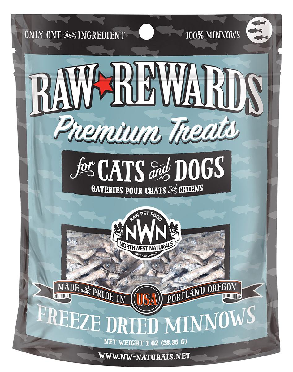 Northwest Naturals Raw Rewards Minnows Freeze Dried Dog & Cats Treats, 1-oz
